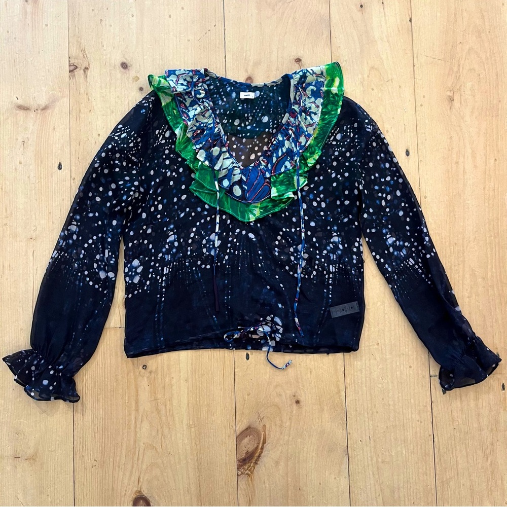 100% Silk Sheer Blouse by ‘Warm’, EUC